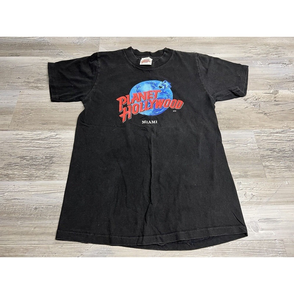 Vintage Planet Hollywood Miami T-Shirt Adult‎ Small Black Single Stitch